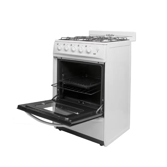 Cocina 4 hornallas Eskabe E2 color blanco Gas envasado 650x650