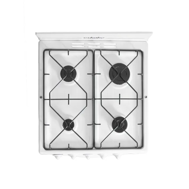 Cocina 4 hornallas Eskabe E2 color blanco Gas envasado 650x650