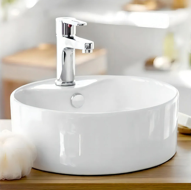 Bacha de loza blanca GLOA BAL01