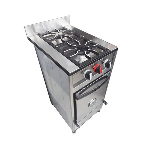 Cocina 2 hornallas Eco Acero para gas envasado