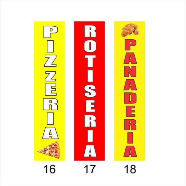 Cartel Pizería Rotiseria Panaderia