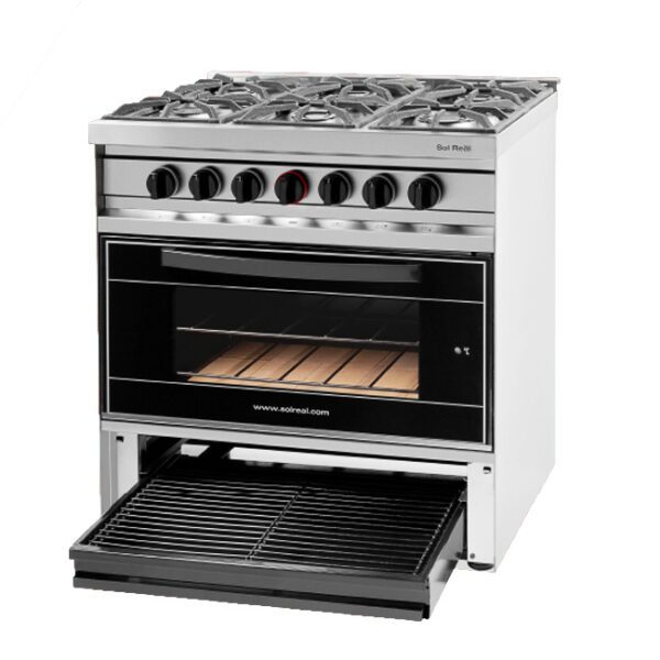 Cocina 6 hornallas Sol Real 517-GNVVP