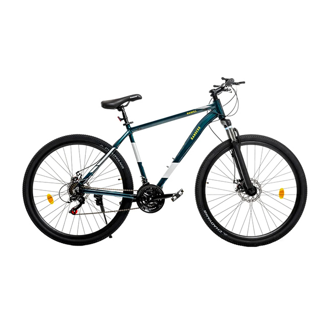 Bicicleta MTB 21V R29 Rander Kawil BKE-29-LB Talle L Color Verde y amarillo