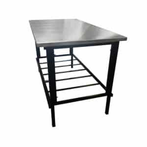 Mesa de trabajo 1.50m 1.90m desarmable tapa de acero