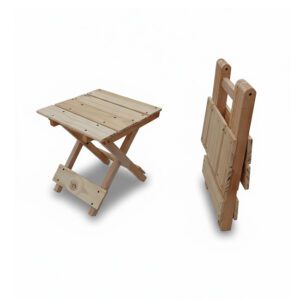 Banco plegable de pino 33 x 33 x 40