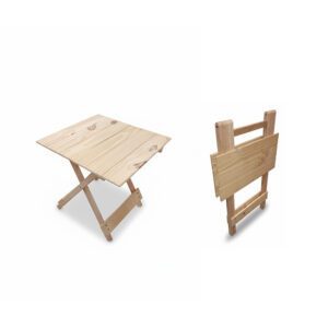 Mesa plegable de pino 53 x 53 x 73