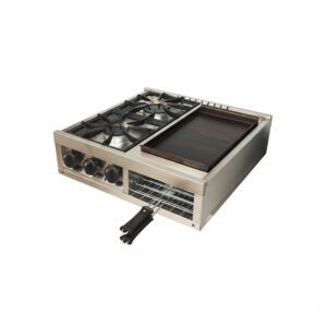 Anafe 2 hornallas con plancha y carlitero El cheff Siena