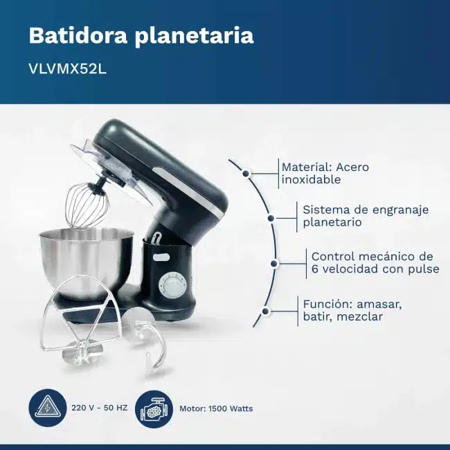 Batidora Planetaria Eléctrica Mixer 1500w