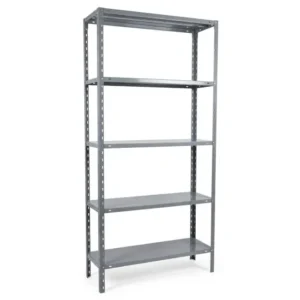 Estantería 5 estantes de chapa x 90 x 30 x 200 gris 45kg 4 650-650
